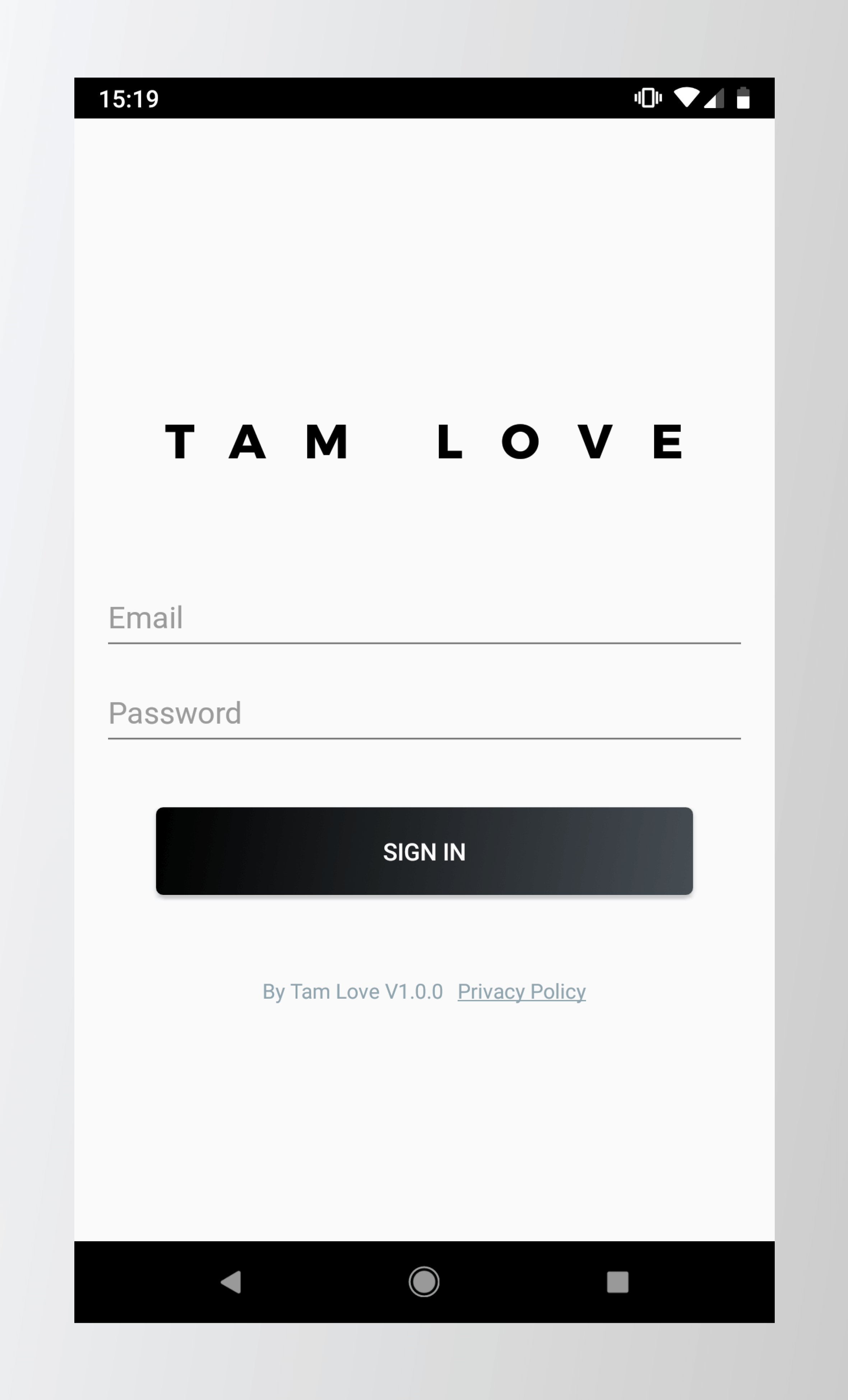 Tam Love Work Availability App Login Image